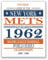 TNT Lines of Distinction New York Mets – Vintage MLB Baseball Poster – Sportandenken Fan Art 11 x 14 Matt Foto Print