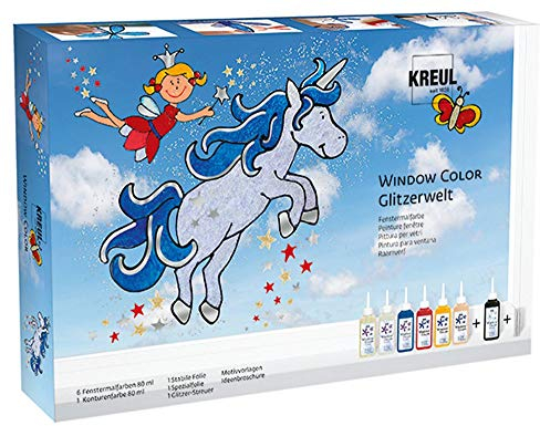 Kreul 42844 - Window Color Set Glitzerwelt, für kleine und große Kreative