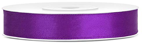 25 Meter Satinband Lila Breite 12mm Schleifenband Lila Satin Band Lilale Schleife Geschenkband Dekoband Hochzeit Deko Stoffband Schnürband violett 12mm