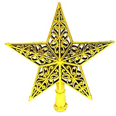 ifundom Collegare Lornamento Dellalbero Di Natale Puntale Per Albero Di Fattoria Puntale Per Albero Di Natale Scavato Stella Della Cima Dell'albero Di Natale Mancare Forma a Stella Metallo