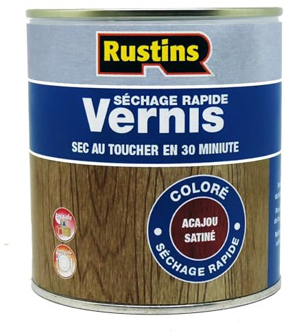 Rustins - Innenlack, satiniert, Mahagoni, schnelltrocknend, 1 l – 15 m²/L – (VSMA1000FR)