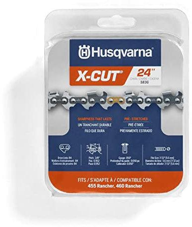 Husqvarna Cadena de motosierra S83G-24 X-Cut S83G, gris