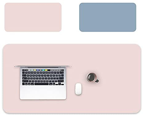 MWBLN Mauspad,Doppelseitiges großes Mauspad,PU-Leder-Schreibtischmatte,Spielcomputer-Tastatur-Mauspad,Tischabdeckung Rosa