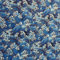 Jukway 1 LfM Baumwollstoff Meterware, 145cm breit, 100% Baumwolle Stoffe zum Nähen Bronzierendes Goldenes Blumen, Stoff Meterware Baumwolle Muster Quilten DIY Dekoration (Blau - Wellenmuster)