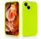 CALOOP Slim-Fit for iPhone 15 Case,Skin Soft Liquid Silicone,Sturdy Hard Frame Shockproof Cover with Anti-Scratch Microfiber Lining,Full Protection for Screen and Lens,6.1 inch (Fluorescent Green)