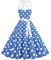 maxToonrain Dresses for Women UK Long Sleeve,Womens 1950s 80s 70s 90s Fancy Dress A Line Spaghetti Strap Polka Dot Midi Party Dress Halloween Costumes for Adults Ladies(A-Might Blue,S)