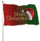 Weihnachtsgartenfahne, 90x150 cm Weihnachtsmütze Flagge doppelseitig Winter-Flagge Weihnachtsdekoration Garten Urlaub Zuhause Party Hängedekoration