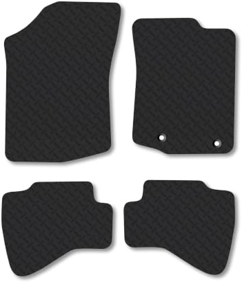 Fits Toyota Aygo (2014-2021) 5mm Rubber Car Floor Mats | Tailored Fit Heavy-Duty Rubber Floor Mats Premium Durable Waterproof Custom Fit Water Resistant Easy-Clean
