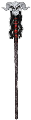 Spinosaurus Baguette de magicien gothique pour déguisement d'Halloween - 96,5 cm - Tête de mort vaudou