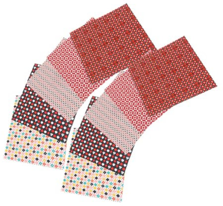 UTHCLO 10stücke Baumwollstoff Dekorative Stoffe Patchworkstoffe Nähmaterial Für Quilting Basteln Kleidung Und Taschen Muster Herzform Für Kreative Projekte