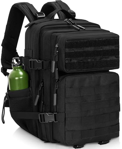 OUUTMEE Military Tactical Backpack 20L/25L/35L/45L, MOLLE Rucksack for Men | Army Assult Camouflage Hunting Daypack 3 Day Bug Out Bag Laptop Bag for Hiking,Travel,Camping,Outdoor Adventures