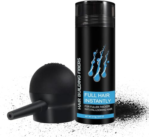 Streuhaar zur Haarverdichtung - Haar Spray - Schwarz Haarverdichtung Pulver für Sofortige Ansatz Kaschieren, Haarpuder Für Dünnes Haar,Schütthaar zur Haarverdichtung,Styling Haarprodukte