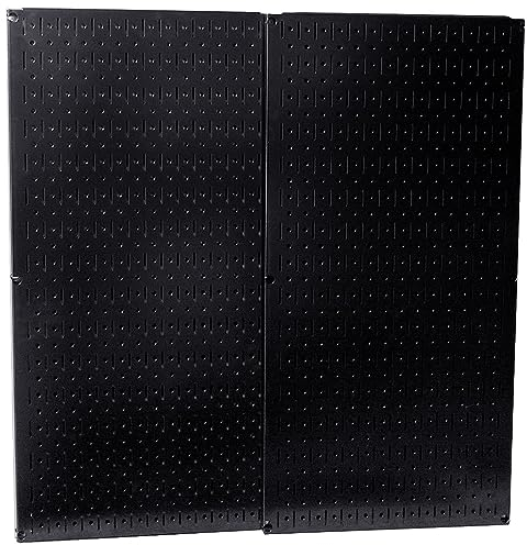 Wall Control 30-P-3232B Lot de 2 panneaux perforés en métal noir 81,3 cm de haut x 40,6 cm de large