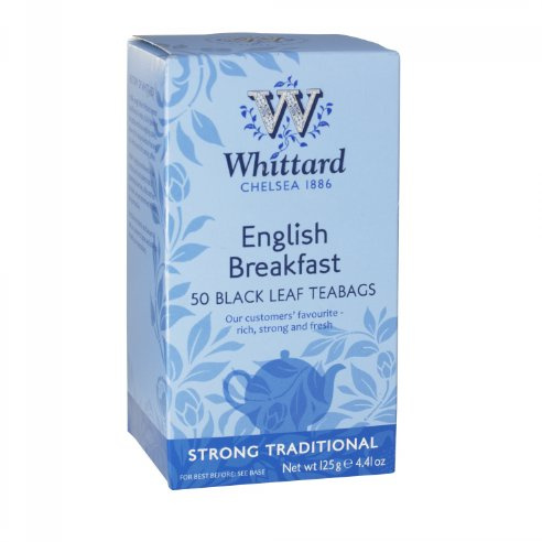 Whittard of Chelsea English Breakfast Teabags (Pack of 1, Total 50 Teabags)