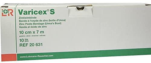VARICEX S Zinkleimbinde 10 cmx7 m einz.verp. 10 St