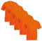 Fruit of the Loom Original T Rundhals T-Shirt F140 5er Pack- Gr. XXL, Orange