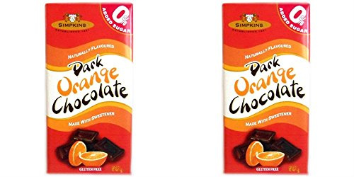 (2 Pack) - Simpkins - Orange Choc Bar No add Sugar | 75g | 2 PACK BUNDLE