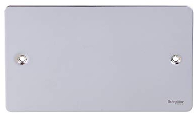 Schneider Electric Ultimate Flat Plate - Double Blanking Plate, GU8220PC, Polished Chrome