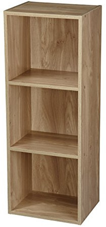 TOP Marques Collectibles Taylor & Brown® 1, 2, 3, 4 Tier Wooden Bookcase Shelving Display Storage Wood Shelf Shelves Unit (Oak, 3 Tier)