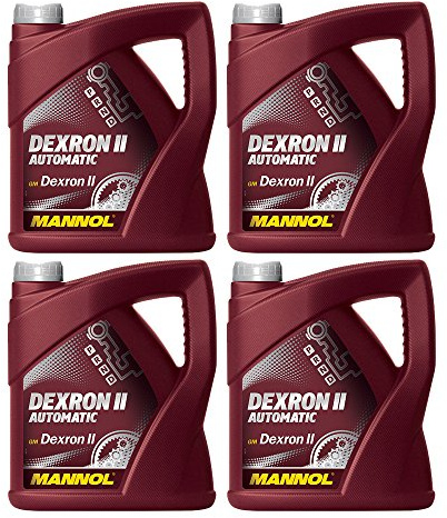 MANNOL 4 x 4L ATF Dexron II Automatic/Automatikgetriebe- Servo- oel Rot