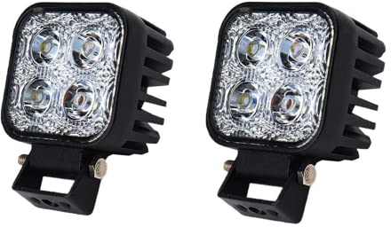 papasbox 2 Stück LED Arbeitsscheinwerfer 12 Volt | Auto LED Scheinwerfer 12V - 24V 12W 6000K IP67 Flutlicht Worklight Arbeitslicht SUV UTV ATV Rückfahrscheinwerfer Traktor Bagger