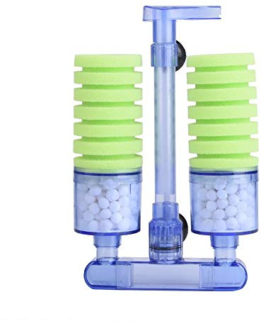 Pssopp Aquarium Filter Luftbetriebener Innenfilter Aquarienzubehör Schwammfilter Biologisch Aquariumfilter mit Saugnapf für Aquarien von 80 bis 350 Liter(XY-2882)