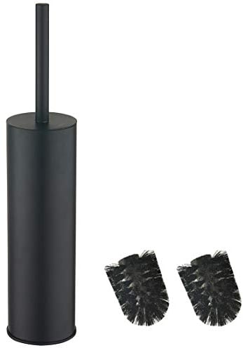 BGL 304 runder, Langer Toilettenbürstenhalter aus 304 Edelstahl (Schwarz)