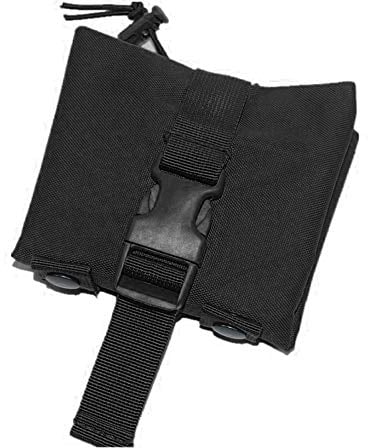DONGKER Munitionsbeutel, Taktische Molle Rollsack Dump Magazintasche Jagd Recovery Bag Drop Pouch Military Empty Shell Pouch für Outdoor Wandern Camping Jagd (Schwarz)