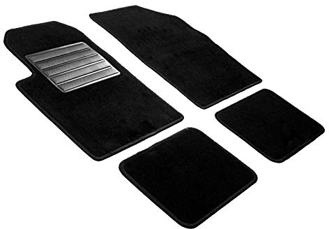 MTM Bali Set di 4 Tappetini per auto in Moquette Universali con Battitacco in Gomma