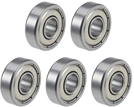 sourcing map 5 Stück Kugellager Rillenkugellager R1660ZZ 6mm Innendurchm 16mm Außendurchm 5mm Bohrung Doppelt Geschirmt Chromstahl Z2 für Skateboard 3D Drucker Roller Inline Skates
