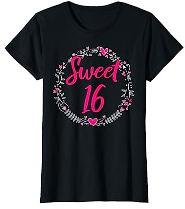 Mädchen 16. Geburtstag 16 Jahre Sweet 16 Geburtstag T-Shirt