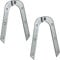 Gedotec Leiterband gebogen Stehleiterband Metall Leiterscharnier stabil | Scharnier Stahl verzinkt | Klappleiterband 200 x 21 mm | MADE IN GERMANY | 2 Stück - Leiter-Scharnier Metall zum Schrauben