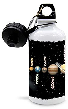 Cantimplora de aluminio con imagen Sistema Solar - Capacidad 500 ml (Modelo 5)