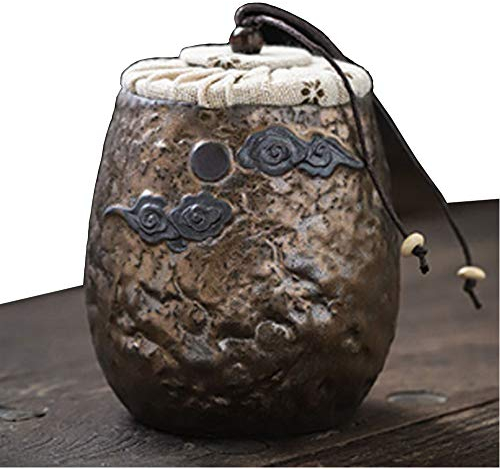 TONGTONG Japanese Gilt Ceramics Tea Canister Traditional Tea Caddy Sealed Canister for Household moisture-proof storage Jar A13