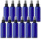 TIANZD 12 Pieces Empty 100 ml Blue PET Plastic Fine Mist Pump Spray Bottles with Black Top Portable Sprayer for Perfume Water Cosmetic Travel Containers Refillable, 2X Funnel