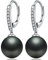 Perlen Ohrringe Perlenohrringe Hängend Weiß Silber Hängend Ohrringe Kunstperle Schwarz Weißgold Silber Pearl Earrings Diamant