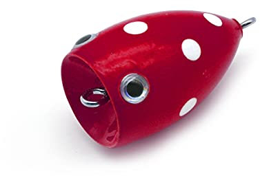 AKS Fishing Trout Popper, Popla Popper, Forellen Popper, 1 Stück, Rot, Gewicht 4,3g