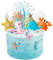 11Pcs Ozean kuchendekoration,Krabben kuchendekoration,Oktopus Meeresschildkröte Cake Decoration, Babyparty-Kuchen-Dekorationen für Geburtstagsparty-Dekor