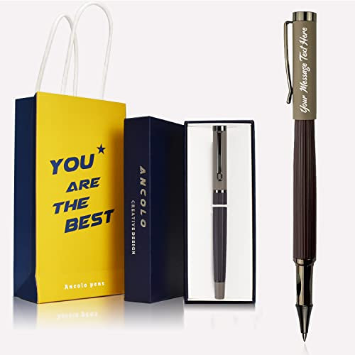 ANCOLOFIS Stylo à encre personnalisée, supplémentaires personnalisées avec votre message personnel ou professionnel sur les stylos, parfait pour les collègues de bureau, les amis