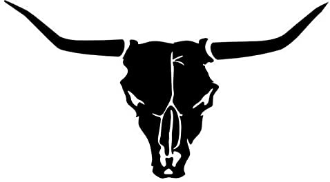SHMAZ 15,2 x 8,3 cm Bull Longhorn Aufkleber Autoaufkleber Motorrad und Auto Styling Schwarz/Silber