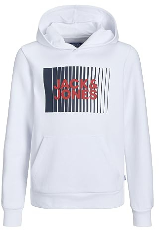 JACK & JONES Kids Play Logo Hood White 12 Years