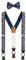 Trafalgar Herren Birds of Prosperity Silk Button End Hosenträger und Fliege Set, Marineblau, Einheitsgröße
