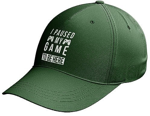 Purple Print House I Paused My Game to Be Here Cap Mens Funny Gamers Hat Computer Games Teenage Boy, One Size, Bottle