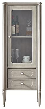 FIONEL Barschrank Wine Bar Schrankmöbel mit Schublade freistehend Weinschrank Ecke hoher Wein- und Spirituosenschrank for Essen, Küche, Wohnzimmer Wine Rack