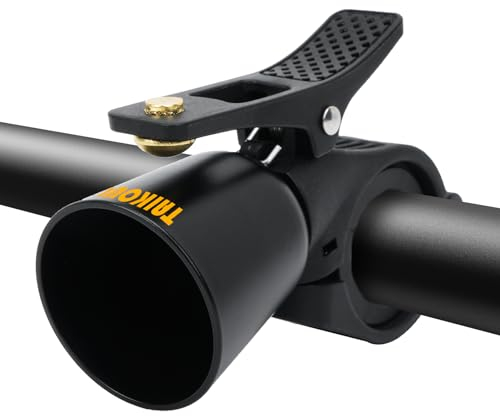 TAIKOUL Fahrradklingel, 120dB Retro Mini Klingel Fahrrad Laut, IPX4 wasserdichte Fahrradlenkerklingel für Mountainbike, Rennrad, Kinder Fahrrad, für 22.2MM-31.8MM mm Lenker Durchmesser- Schwarz