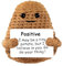 Aolso Lustige Positive Kartoffel, Gestrickte Kartoffelpuppe mit Positive Karten, Kreative Kartoffel Puppe, Mini-Plüsch Potato Puppe, Viel Glück Geschenke, Motivationsgeschenke (L-Braun)