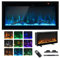 RELAX4LIFE Camino Elettrico e Termocamino Elettrico 750W/1500W, Temperatura 18-28ºC e Timer 1-8 ore con Telecomando, Fiamma Realistica in 9 Colori e 5 Luminosità, 91,5 x 14 x 45 cm