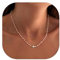 TINGN Halskette Damen Kreuz, 14K Vergoldet Gold Personalisierte Kette Mit Anhänger, Perlen Choker Modeschmuck für Frauen und Mädchen