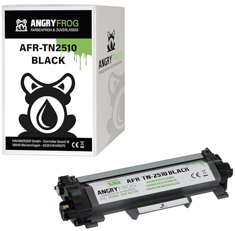 Angry Frog 1x Toner mit Chip Kompatibel TN2510 BK für Brother DCP-L 2622 DW DCP-L 2600 Series DCP-L 2627 Series DCP-L 2640 DN HL-L 2400 Series HL-L 2440 DWE MFC-L 2800 Series MFC-L 2820 DN