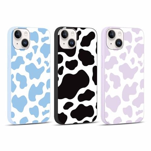 Foonary 3 Pack Phone Case Compatible with iPhone 14/iPhone 13 6.1 , Ultra Slim Fit Soft TPU Silicone with Leopard Design Aesthetics Pattern, Shockproof Bumper Protector Matte Cover for iPhone 14